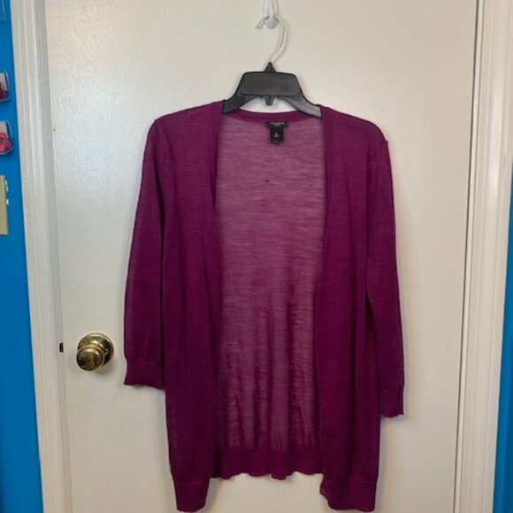 Ann Taylor Purple Long Sleeve Cardigan - Picture 10 of 10